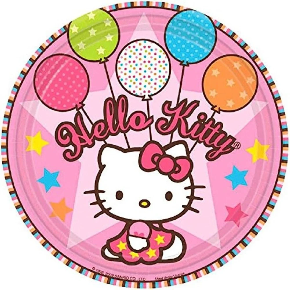 Hello Kitty Paper Plates Vintage 2009 NWT - Picture 1 of 3